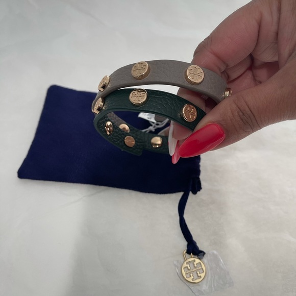 Tory Burch Wrap around two tone bracelet! Leather - Picture 2 of 9
